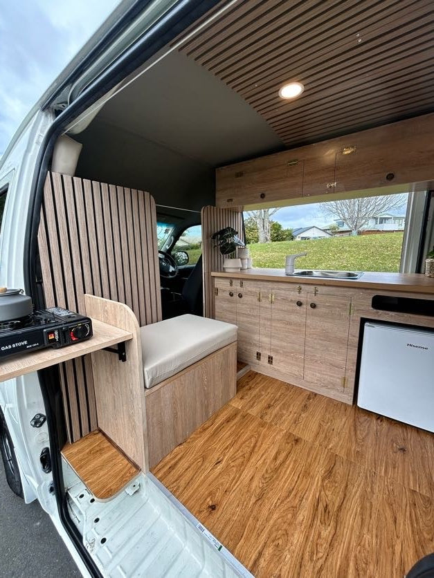 Hiace Jumbo campervan interior