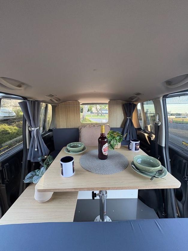 Serena campervan dining table setup inside